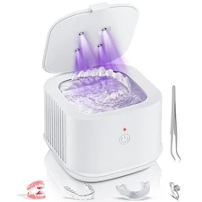 Ultrasonic Retainer Cleaner,50kHz Ultrasonic Denture Cleaner Machine for Alig...
