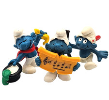 Vintage Peyo Schleich Smurfs Singing Choir Music Sheet Lot of 3 1978-1984