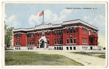 Tarboro NC - Public School antique postcard