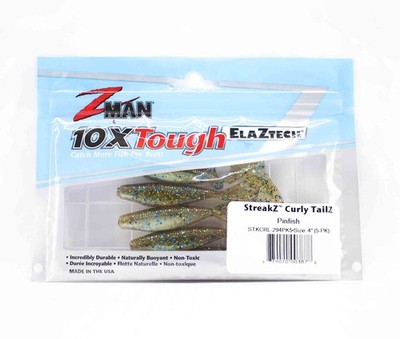 Zman Soft K�der StreakZ Curly 4 Zoll 5/Pack Pinfish (3878)
