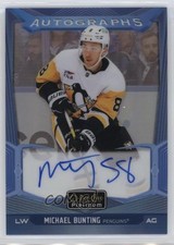 2024-25 O-Pee-Chee Platinum Blue Rainbow Auto Michael Bunting #BA-BU Auto 17ug