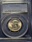1946 MS66 Washington Silver Quarter PCGS. Flashy