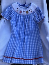 Stichy Fish Handmade Dress farm animal pattern. Little girls size 6