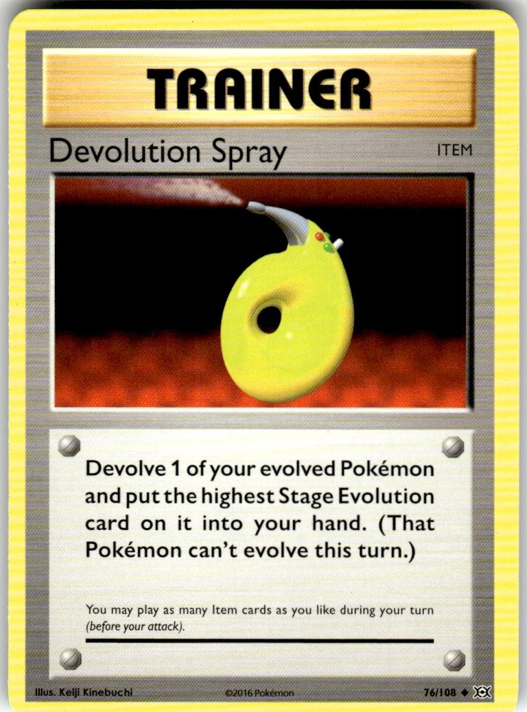 Devolution Spray 76/108 Uncommon Evolutions Pokemon Near Mint