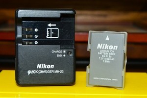 Nikon MH-23 Quick Battery Charger & Nikon EN-EL9a Battery w/Cord