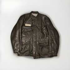 Vintage BMW Motorrad Leather Jacket Dainese Made Italy Men 46 XL