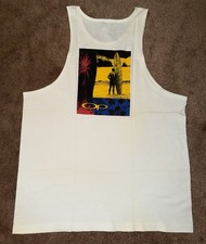 Vintage OP Ocean Pacific Surf Tank Top XL Y2K Beach Graphic White