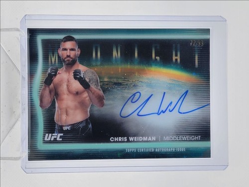 CHRIS WEIDMAN 2025 TOPPS MIDNIGHT UFC HORIZON TWILIGHT AUTO /99 Q5189
