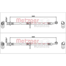 2X METZGER BREMSSCHLAUCH VORNE LINKS+RECHTS passend für HONDA CIVIC 