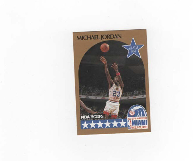 1990-91 NBA HOOPS BASKETBALL CARD #5 Michael Jordan Chicago Bulls - NM/MT