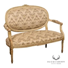 French Louis XVI Style Painted Settee