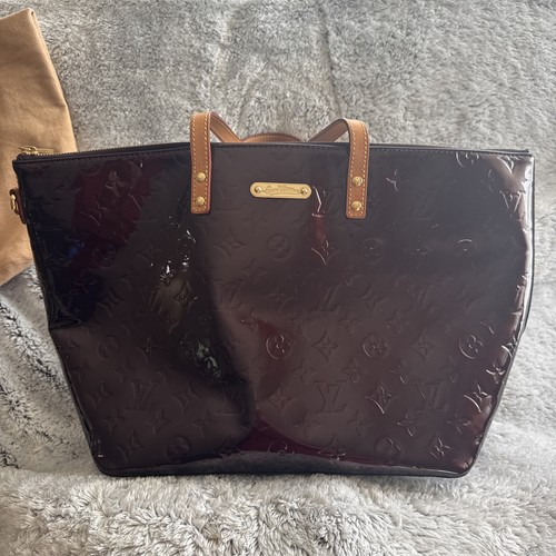 Louis Vuitton Amarante Vernis Monogram Bellevue Calf Leather Tote Bag LV $1350