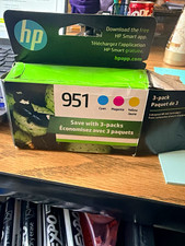 HP 951 Genuine Original Inkjet Ink Cartridges 3-Pack Cyan Magenta Yellow Black