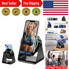 Multifunctional Wireless Speaker with RGB Light - Adjustable Phone Holder