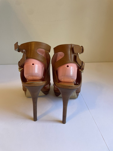 MICHAEL KORS high Heels Caramel Brown Leather Upper Rubber Outsole Size 11 M - Picture 7 of 16