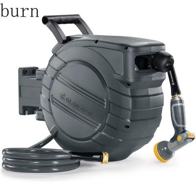 Retractable Garden Hose Reel 1/2in x 100 ft,2025 Upgraded Dual Ratchet Lock UV