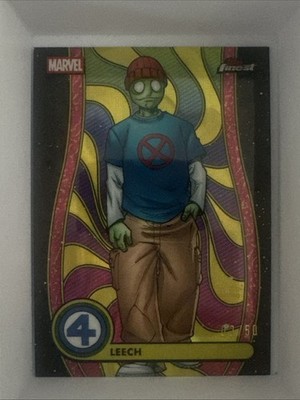 2026 Topps Marvel Finest Fantastic Four Leech O2/50 Gold Blacklight