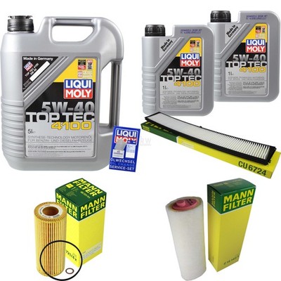 INSPEKTIONSKIT FILTER LIQUI MOLY ÖL 7L 5W-40 für BMW X3 E83 3.0d 3er Touring
