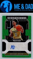 2022 Panini Prizm Draft Picks #SS-MDE Michael Devoe Signatures Prizms Green