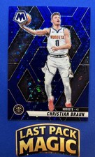 2024-25 Panini Mosaic Christian Braun #141 RC Blue Fast Break 24/85 Nuggets