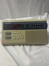 Vintage Sony Dream Machine Dual Alarm/FM/AM Clock Radio ICF-C220W Tested