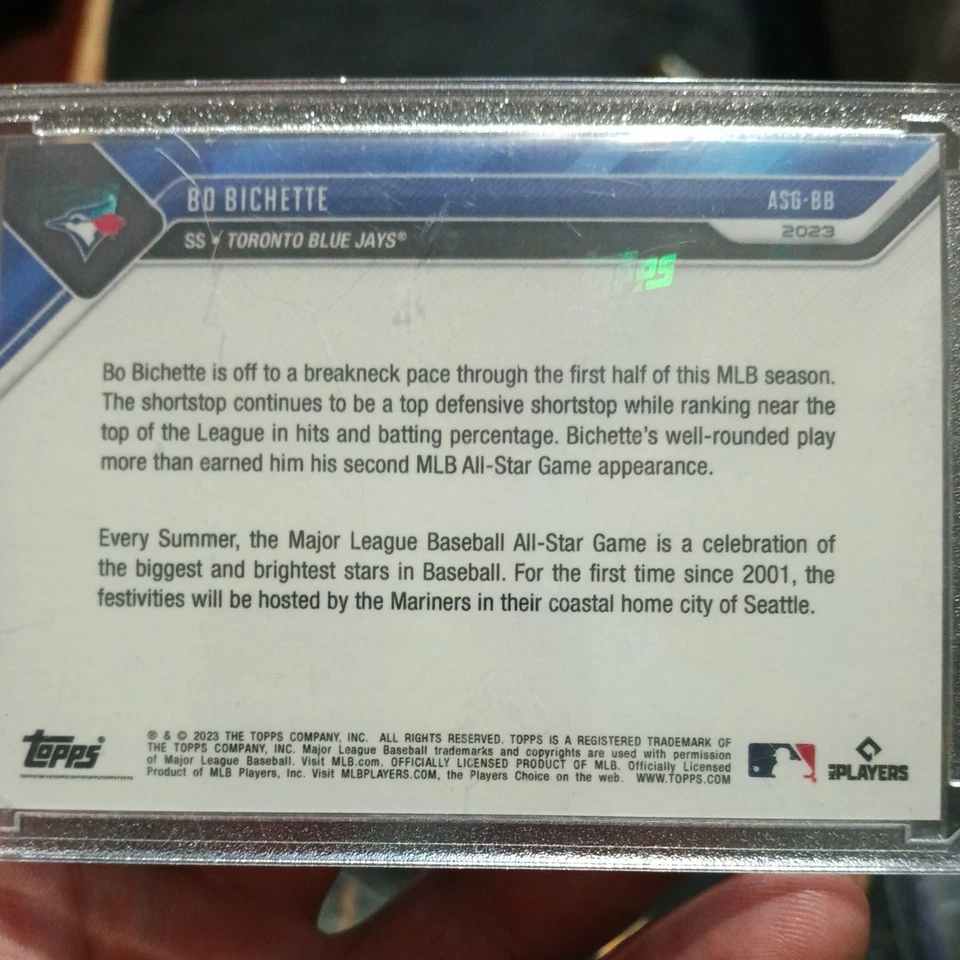Bo Bichette 2023 Topps NOW All-Star Game Seattle ASG-BB Red Parallel 1/10 SSP - Image 2 of 4
