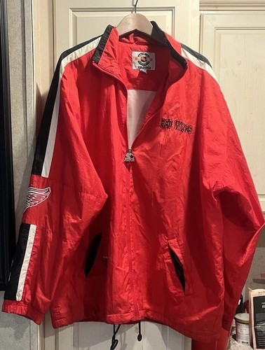 Vintage 90s Detroit Redwings Starter Windbreaker Jacket Signed Steve Yzerman - Picture 10 of 15