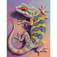 Lizard Chameleon Diamond Art Kits for Adults,Full Round Drill 5D Dimond Art Pain