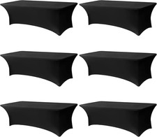 Black Tablecloths 96X30 Inch Table Cloths for 8 Foot Rectangle Tables, Wrinkle R
