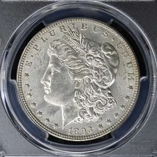 1893-O Morgan Dollar New Orleans US Mint American Coin - 26.73g Silver GEM BU