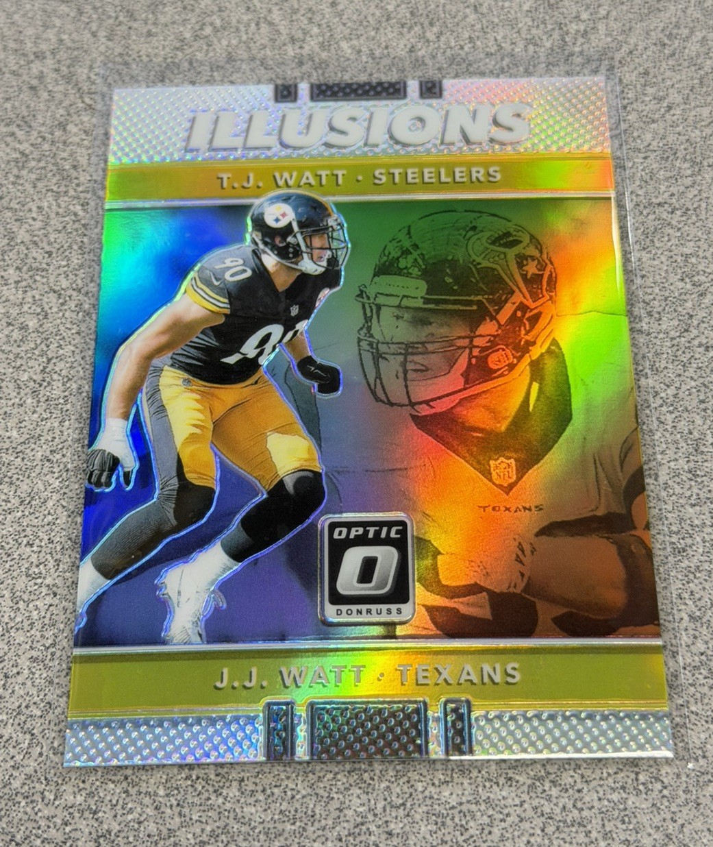 2017 Donruss Optic Illusions Holo Silver Prizm JJ Watt TJ Watt #27 Rookie RC