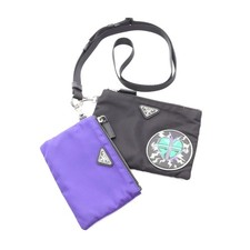 Prada Nylon Pouch Bag Men Black One Size