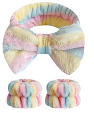 Wrahonbi Spa headband, Wristbands, Headband for Washing One Size, Yellow Pink