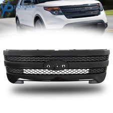 Front Upper Grille Gloss Blacksilver Gray Mesh For Ford Explorer Sport 2011-15