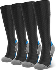 Compression Socks Men  Women 20-30mmHg Knee High 2/4/6 Pairs Athletic