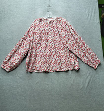 Universal Thread Women Blouse XL Red Floral R...