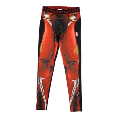 Iron Man Leggings Mens MEDIUM red Sondico Marvel compression stretch Size M
