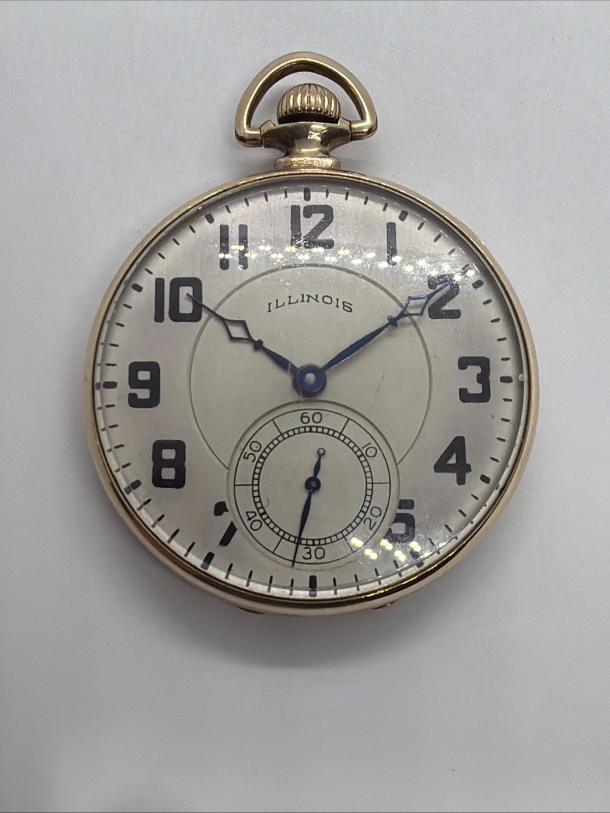 Illinois The Autocrat 12s Gold Filled 25Yr Art Deco Pocket Watch Runs