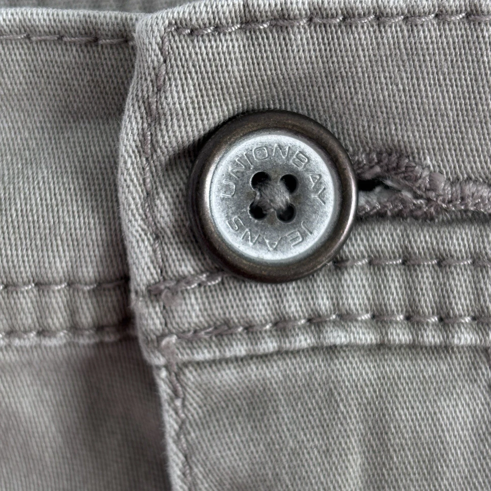 Pantalones cargo rectos de tiro medio Unionbay para mujer talla 11 tostados elásticos RN 60307 Foto 3 de 4