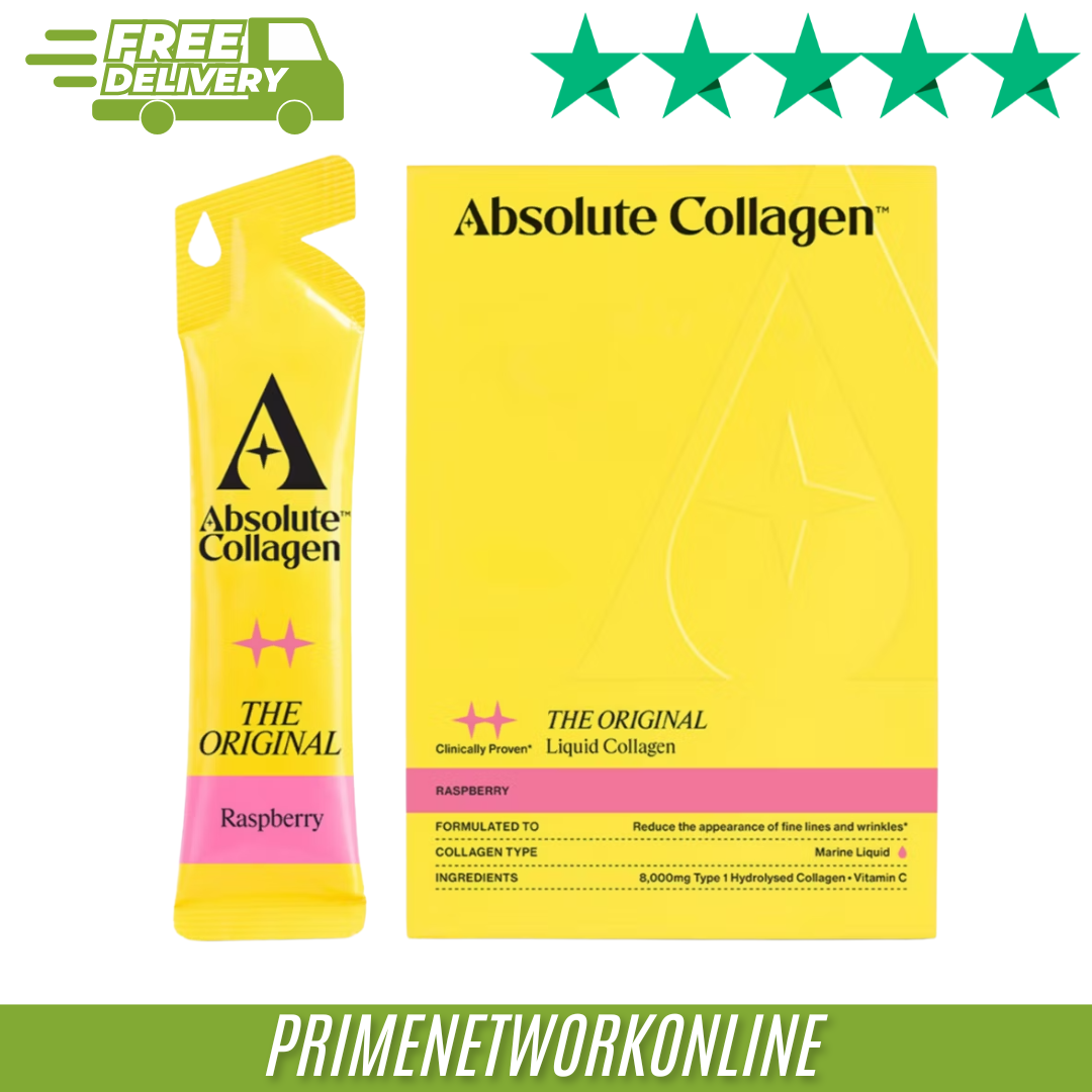 Absolute Collagen Liquid Supplement Raspberry - 10 x 12ml Sachets 100% NEW ⭐⭐⭐⭐⭐