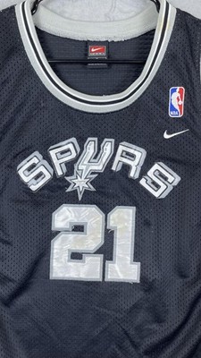 San Antonio Spurs Jersey Mens XL Black Silver NBA Basketball Tim