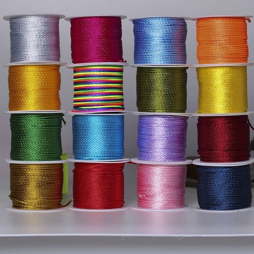 50 Meter Nylonschnur Chinesisch Satin Seide Geflochten Kordel Liebe Bindeseil 2mm - Bild 7 von 38