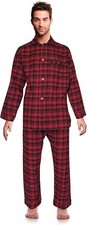 Casual Trends Classical Sleepwear Men  s 100 Cotton Flannel Pajama Set, Small
