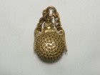 ...Victorian Gold Tone, Bohemian Garnets Container Bottle Pendant/Charm/Fob... — photo 7