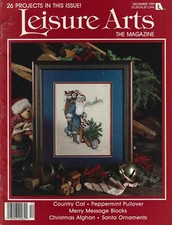 Leisure Arts The Magazine December 1991 26 Christmas Cross Stitch, Knit, Crochet