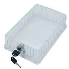 iO HVAC Controls Clear Universal Thermostat Cover Guard With Key Lock Box