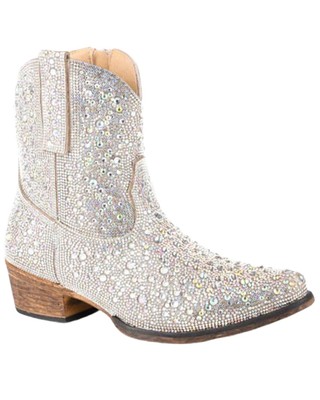 Roper Women's Shay Jewels Embellished Western Booties Snip Toe -