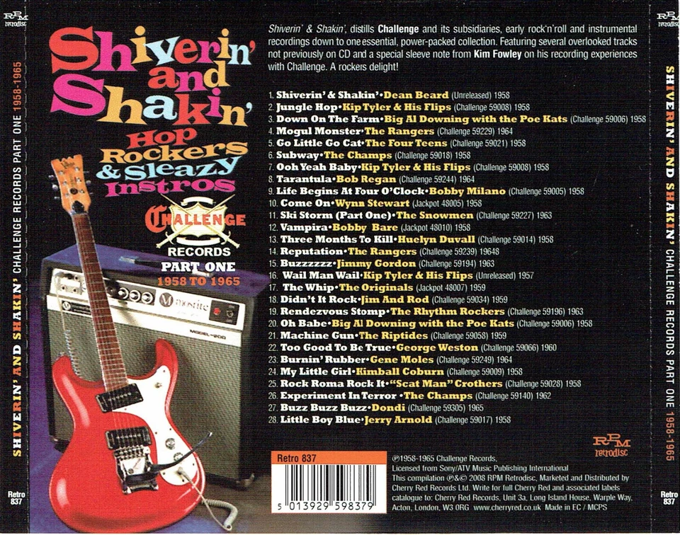 (CD) Shiverin' And Shakin'. Hop Rockers & Sleazy Instros. Part One 1958-1965 - Bild 2 von 2