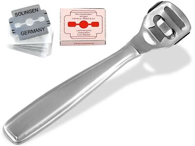 Premium Set Hornhauthobel Hornhautentferner 11 x Solingen Klingen Hornhaut-Set