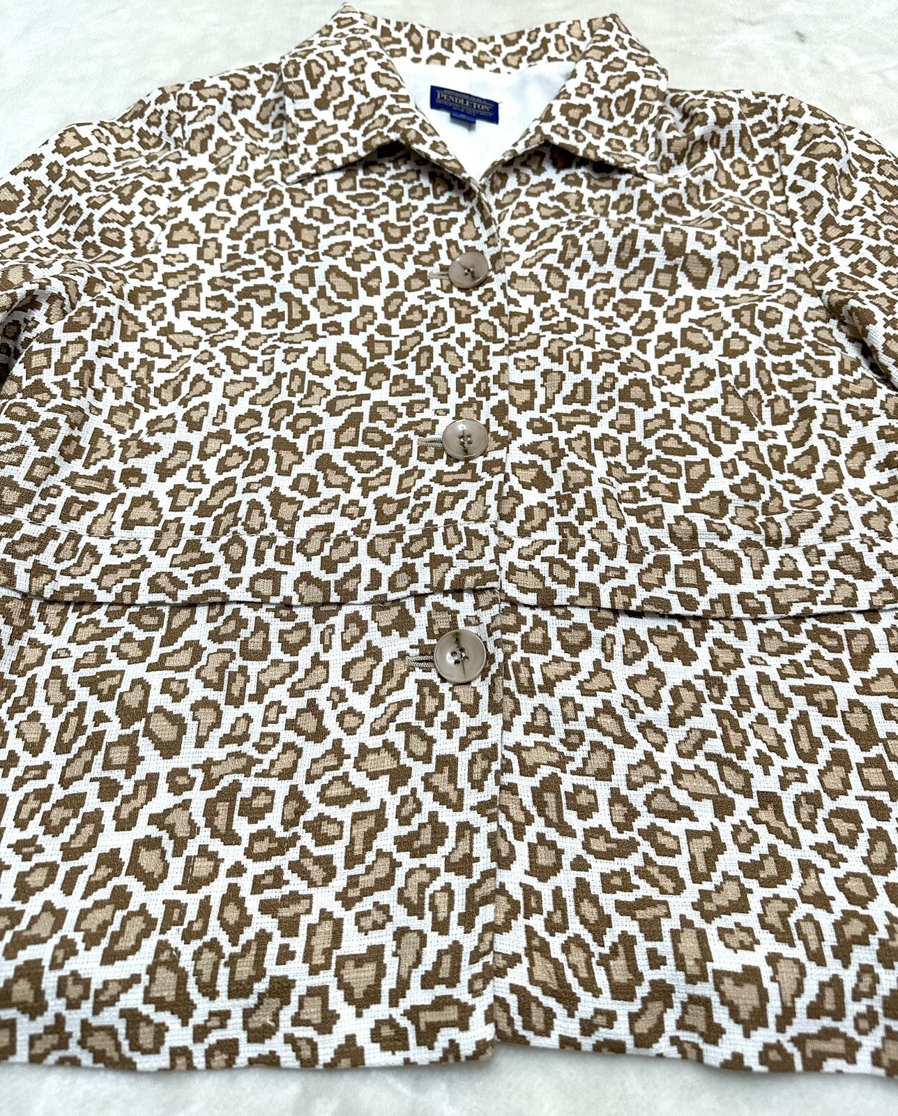 PENDLETON Women’s Blazer Leopard Print Medium Lon… - image 10